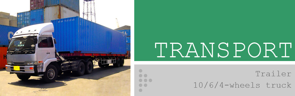Transport : Trailer, 10/6/4-wheels truck